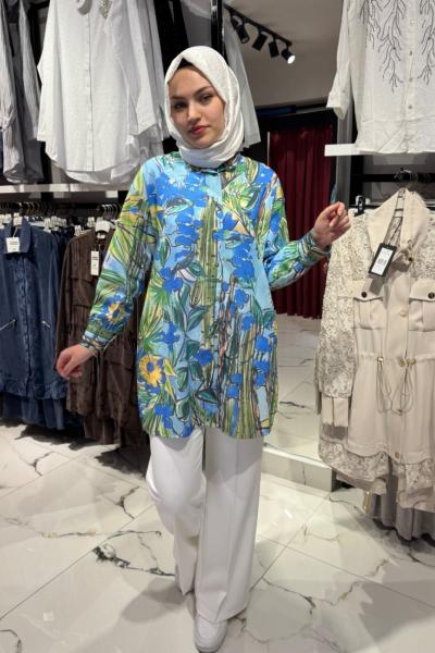 Lamazi Keten Gömlek Yeşil