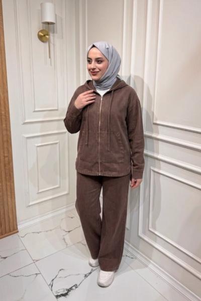 Kanguru Cepli Takım Kahverengi