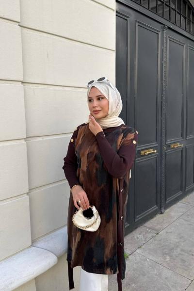 Kupra Panço Tunik Kahverengi