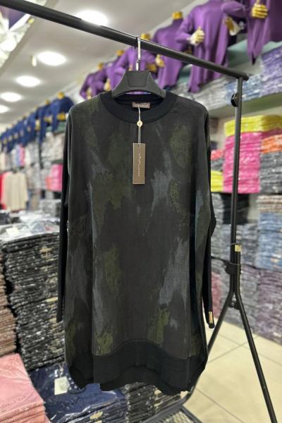 Fermuarlı Kupra Tunik Zümrüt